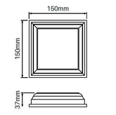 2 part domical cover for semi privacy Hamptons fence post, 7 Year Warranty